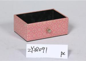 China Dining Room Drawer Shaped PU Leather Wooden Food Tray wholesale