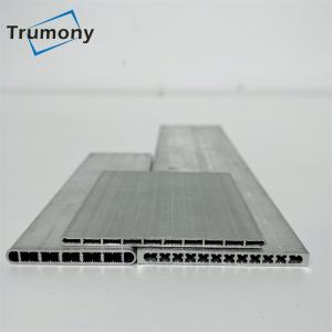 China Harmonica Aluminum Radiators Parts Extruded Micro Channel Flat Tube wholesale