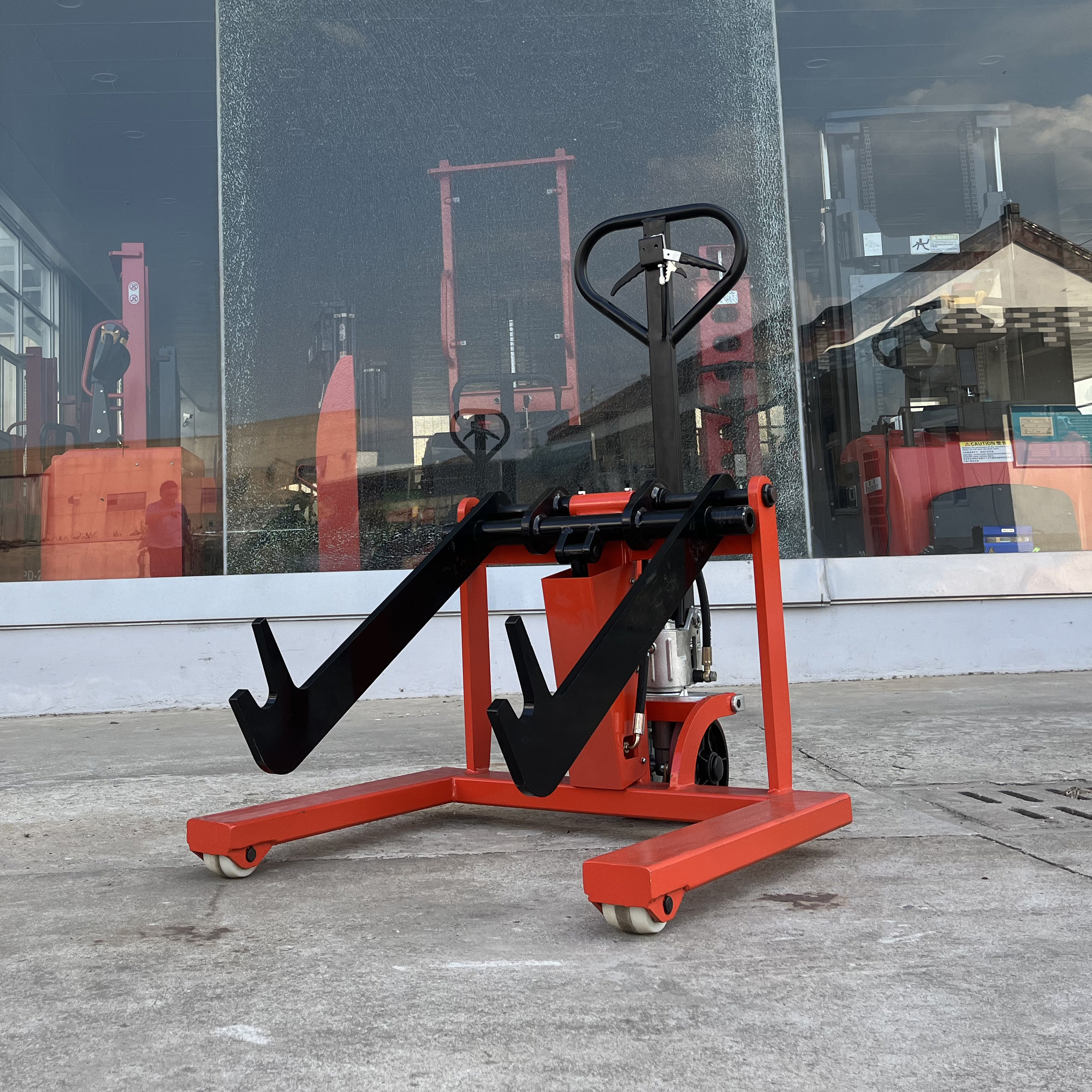 500kg Coil Lifter Reel Handling Trolley For Positioning Reels Or Cylinder