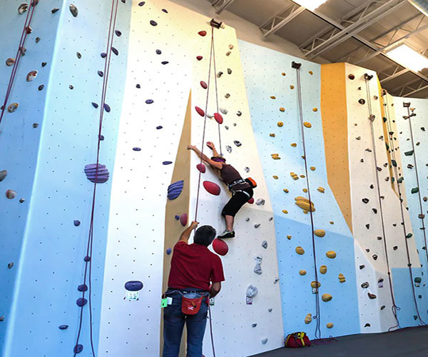 Steel Frame Rock Climbing Wall For Adults Artificial Corrosion Resistant
