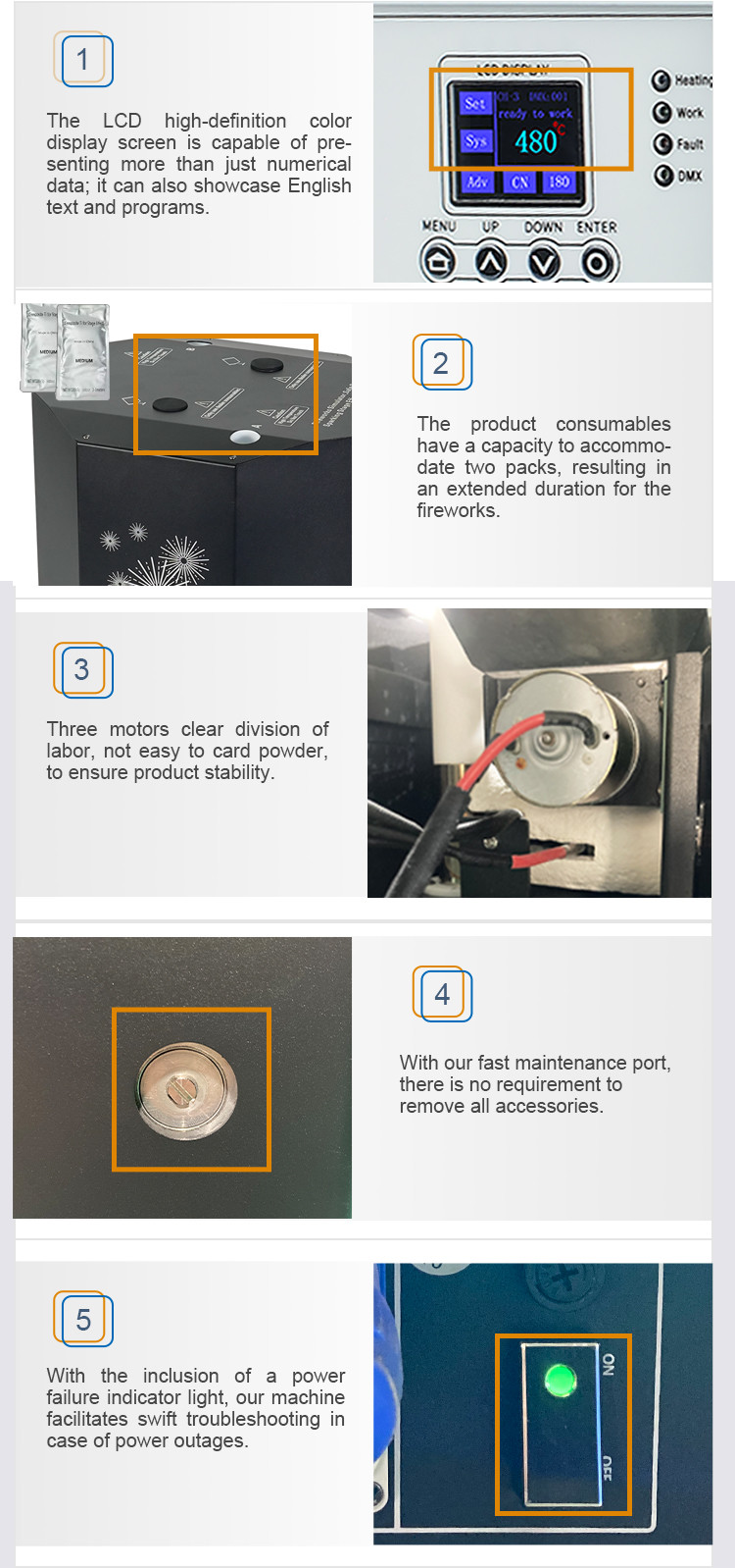 Liuyang 1300W 360 Rotation Dual Double Head Cold Sparkler Spinning Cold Spark Machine Spin Fireworks Stage Machine