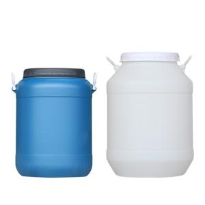 China Translucent Food Grade Plastic Barrel Drum 50L Removable Round wholesale