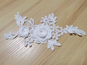 China Watersoluble embroidery flower patches for clothes DTM Polyester Material wholesale
