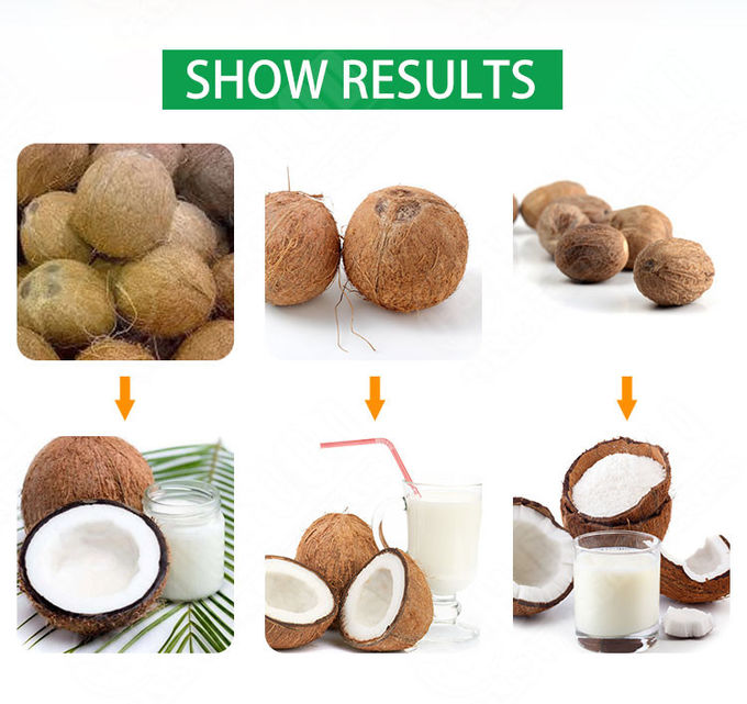 380V Fruit And Vegetable Processing Line Coconut Half Cutting Machine Get Water