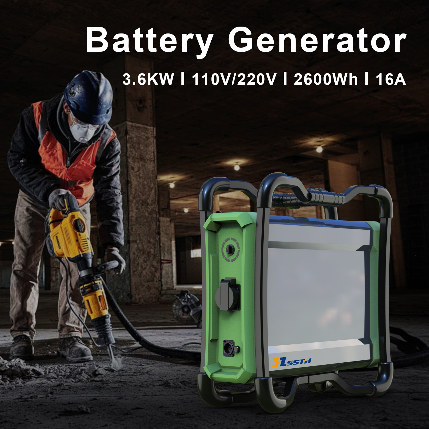 2.6Kwh Portable Power Station 110V 220V 3600W NMC Lithium Battery Generator