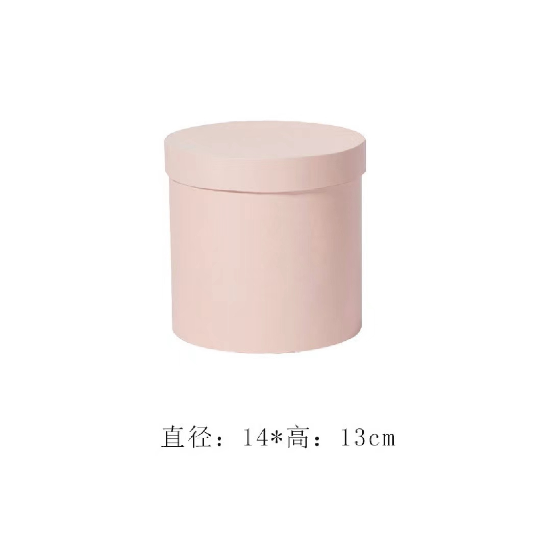 Customized Cardboard Flower Cylinder Box With Gold Hot Stamp