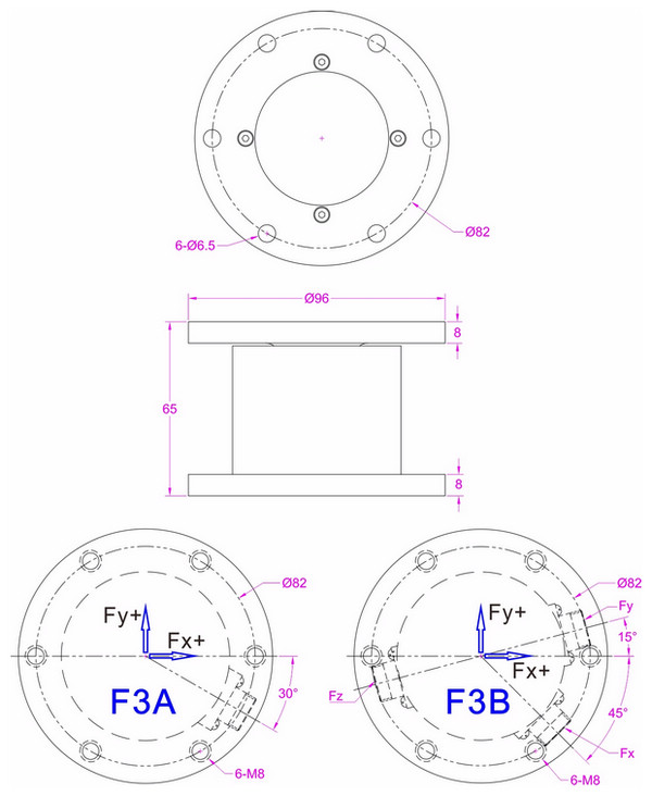 3 axis load cell 300kg