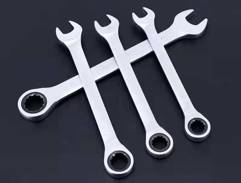 Chromium-vanadium steel double end quick ratchet wrench 6-55mm, 302 straight shank, full length, 200g