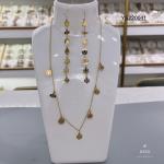 Magic Symbol Long Necklace And Earring Set 14k Gold Over Stainless Steel Jewelry