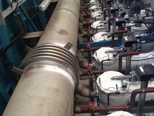 DN32 DN3000mm Expansion Flexible Bellows For Exhaust Fully Lined Tetrafluoro Compensator Water Handling