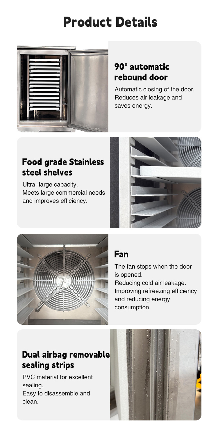 Commercial Kitchen Cold Blast Quick Freezer -80 Degrees 300 Liters Commercial Blast Freezer