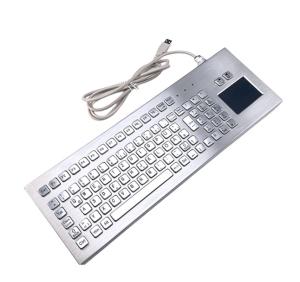 China IP65 / IK07 Stainless Steel Industrial Metal Computer Keyboard Waterproof Dustproof Keyboard usb -40℃ wholesale