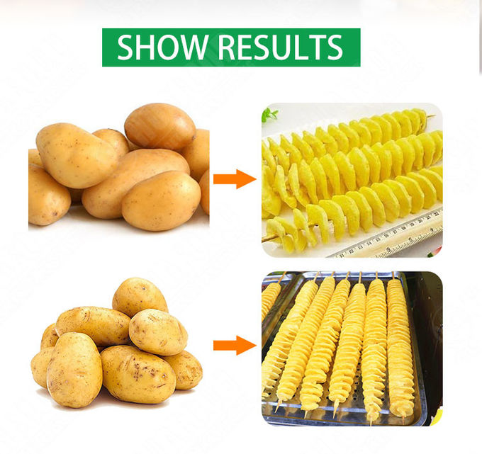 SS304 Veggie Potato Twister Tornado Slicer Potato Tornado Chips Machine