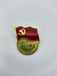Safty Communist Lapel Pins Electroplate Diecasting Colour Filling