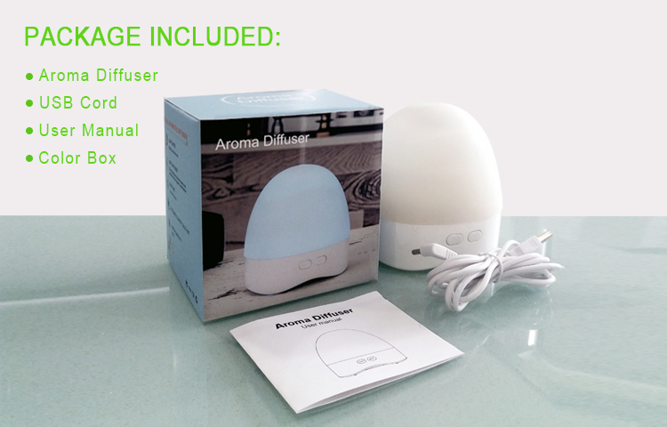 80ML Ultrasonic Air Humidifier Oil Scent Aroma Diffuser With Colorful LED Light For Indoor