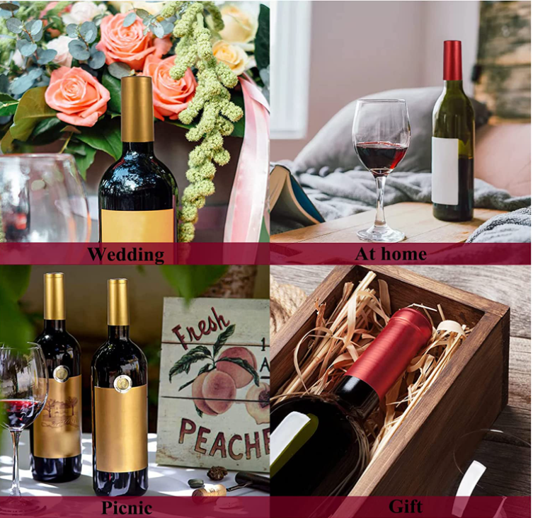 Customized Wine Glass Bottle Shrink Capsule Non Spill OEM ODM