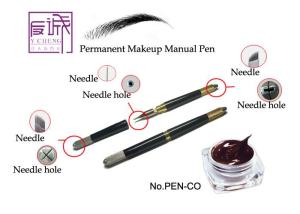 China Handmade Stainless Steel Lock-needle Device Eyebrow Operation Manual Tattoo Pen wholesale
