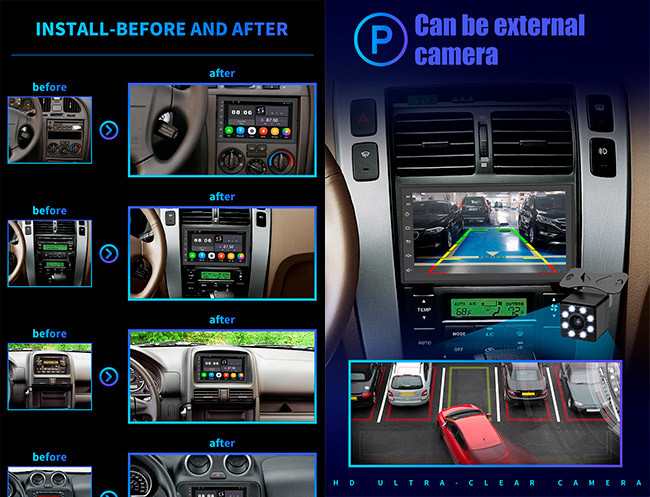 Capacitive Android Car Stereo 7 Inch IPS Wireless Android Auto Head Unit