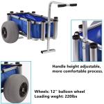 Aluminum Fishing Beach Cart With 12" Balloon Wheels