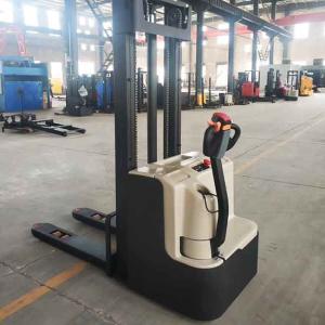 China 3m Mast 2Ton Electric Walkie Stacker Warehouse Fully Powered Stackers wholesale