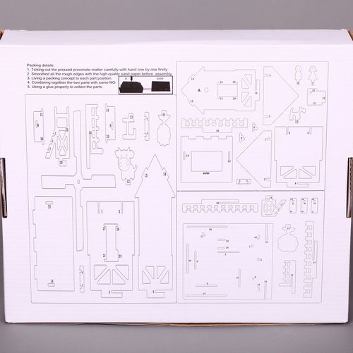 Environmental Solar Windmill Toy House DIY Educational Wooden Toy For Kids