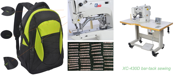 Leather Bag Flat Lock Sewing Machine , Handheld Mid Arm Sewing Machine