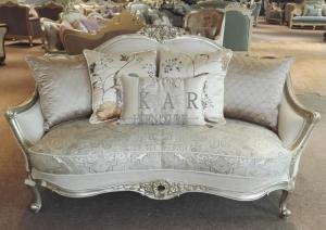 China Upholstery Antique Fabric White Sofa Set wholesale