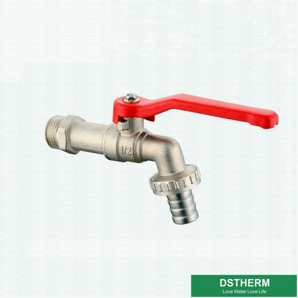 Aluminum Handle Brass Tap Customized Brand Middle Weight Brass Ball Bibcock