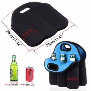 China Neoprene 6 -pack bottles beer cooler holder bag/ Insulated Water Bottle Wine Neoprene Cooler 6 Pack Beer Can Holder wholesale