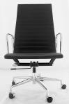 Fashion Boss Modern Executive Office Chair , Black Leather Swivel Office Chair