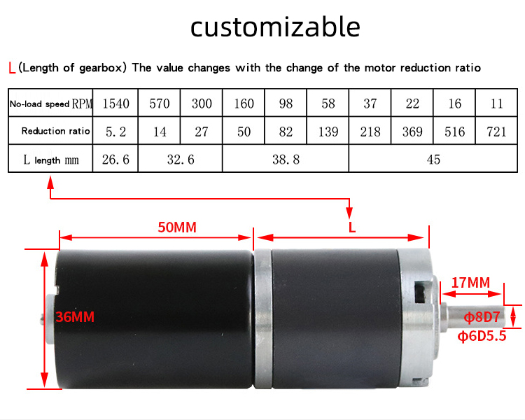 Faradyi Factory Direct Sales 4267 Low Speed High Torque 12V 24V Dc Planetary Gear Reducer Motor