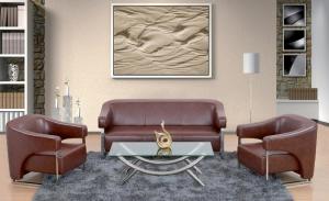 China Modern PU leather China reception office sofa wholesale