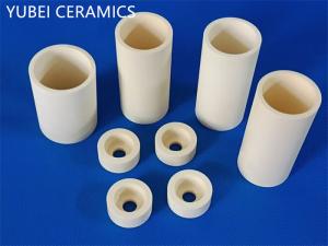 China 1600℃ Refractory Ceramic Tubes Yellow 99% Alumina Ceramic Sleeves wholesale