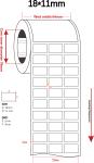 18mmx11mm 2mil White Gloss Polyimide Thermal Transfer Label