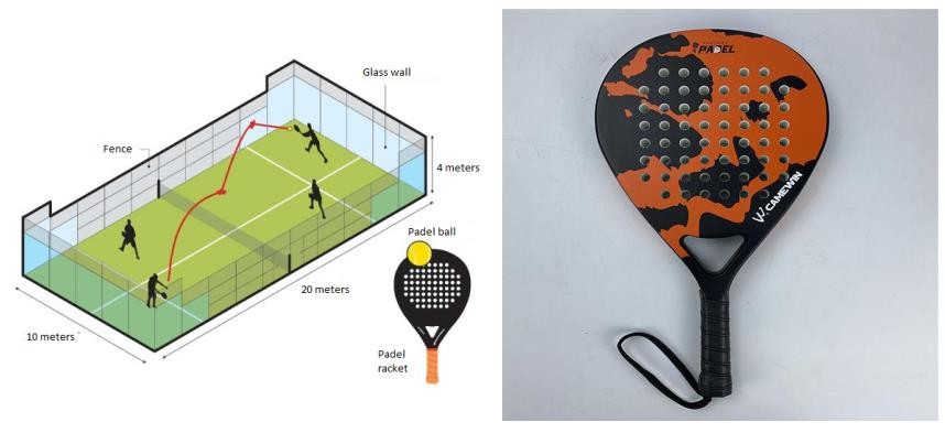 3K Carbon Beach Tennis Paddles Drop Shot Padel Carbon Racket Fitness Exercise