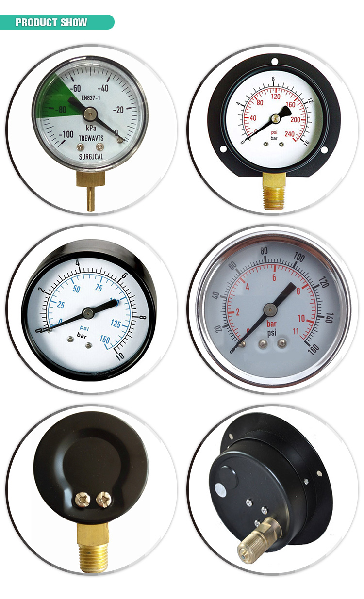 100 mm 14 Mpa M20X1.5 or G1/2" analog pressure gauges