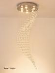 Crystal Modern Chandelier Single Spiral Ladder Foyer Chandelier crystal led