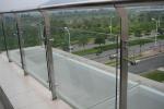 stainless steel glass fitting for balustrade, handrail railing post clamp