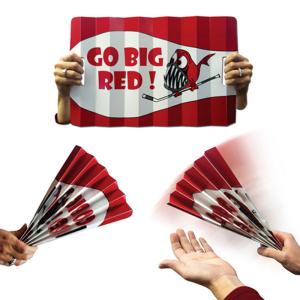 China Football Paper Game Promotional Folding Cheer Fan Logo Customized wholesale