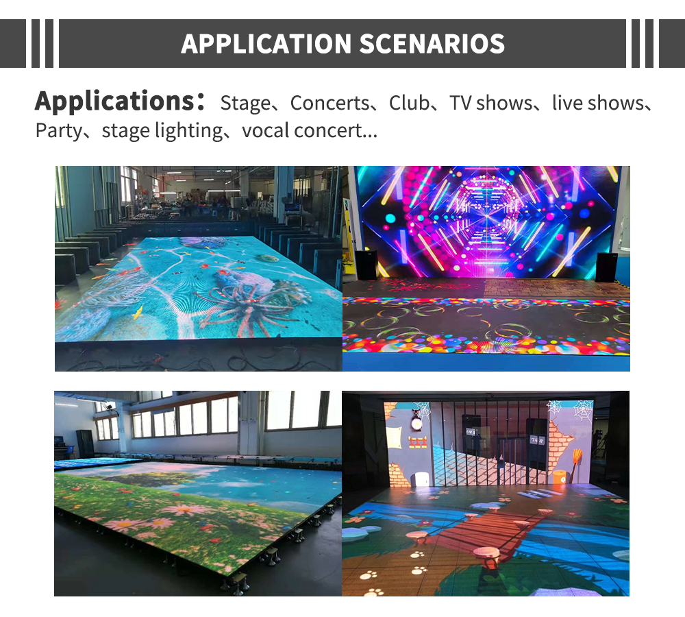 P3.91 P4.81 P6.25 Dance Floor LED Screen Video Wall For Eye Catching Advertising