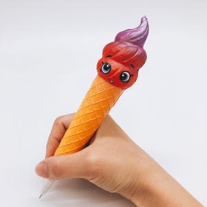 China Realistic Feeling 3D Cute Promotional Ice Cream Shape Ball Point Pen wholesale