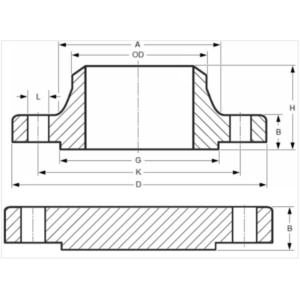 Forged ASME B16.47 Welding Neck Pipe Flange Serises B 150#-2500# Alloy C-276 Size 2'-24'