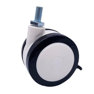 China 75MM Dual Medical Wheels with locking Thread Office Chair Casters wholesale