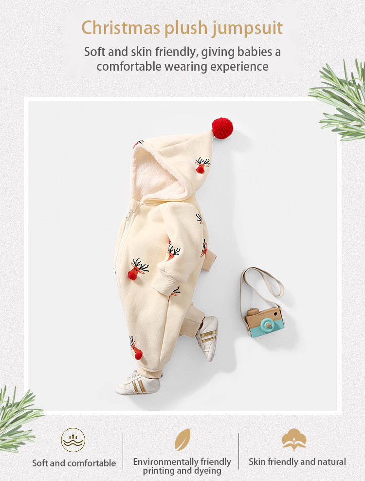 Kids clothing winter children clothes Christmas elk Christmas pajamas Jumpsuit Baby rompers toddler clothing
