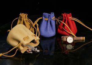 China Daily Jewelry Packaging Microfiber Suede Drawstring Gift Bag wholesale
