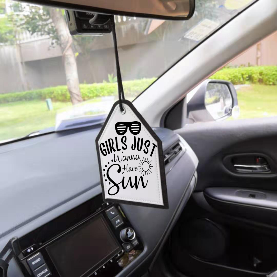 Dye Sublimation Blank Car Freshener Hanger Tag For Personalized Printing