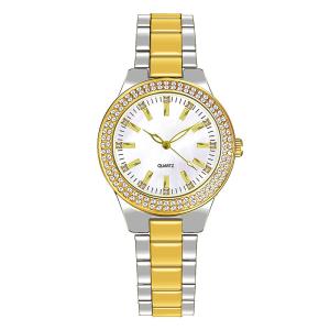China IPG Electroplating Quartz Movt Genuine Diamond Watch 8mm Dial Thickness wholesale