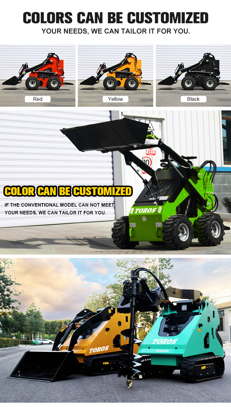 Landscaping Projects Mini Skid Steer Track Loader With 25-35Hp Engine