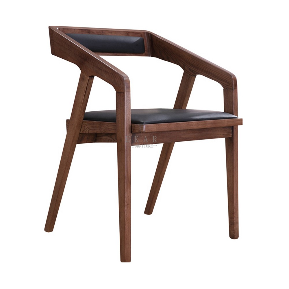 Nordic Design Wooden Solid Wood Hemp Rope Rattan Dining Chair