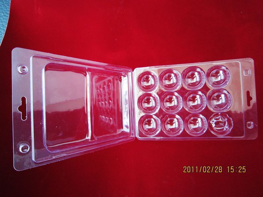 12 packs golf ball blister packaging tray clear transparent folded packaging